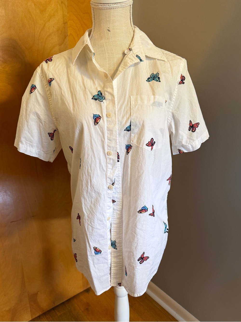 Edgar & Ash White Butterfly Print Men's Shirt